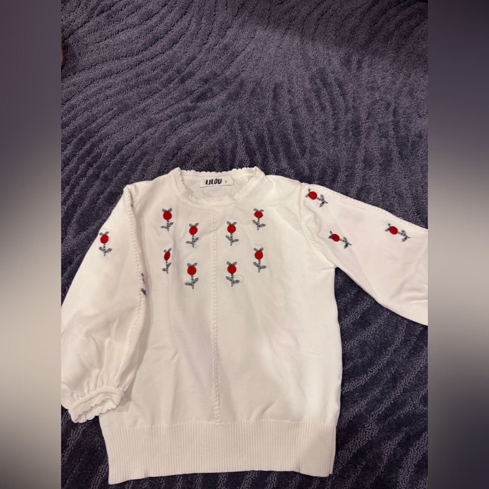 Girls floral sweater